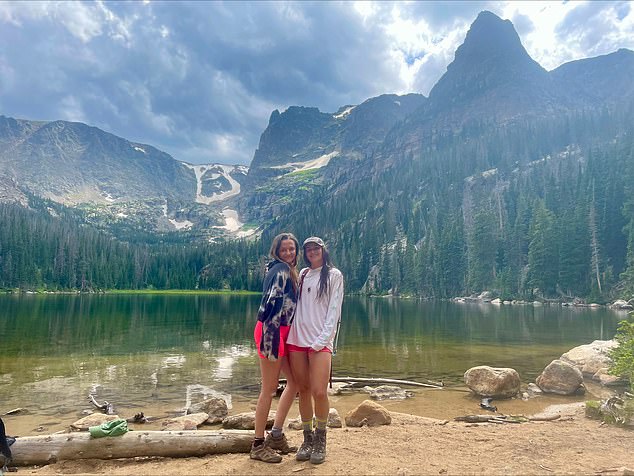 The duo didn't see the creature during their August 24 hike, but did spot it in the background of a photo when they reminisced about the adventure weeks later.