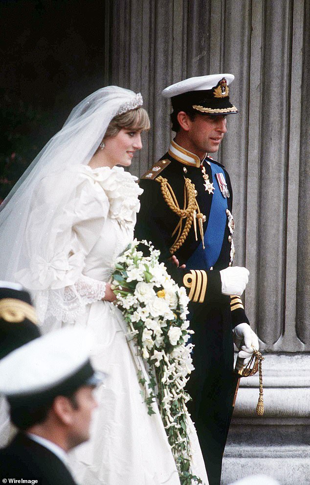 The museum will even display a 'spare' version of Diana's famous wedding dress - in case the original is damaged - by David and Elizabeth Emanuel. Diana is pictured leaving St Paul's Cathedral with the original after her wedding to the Prince of Wales in London in 1981