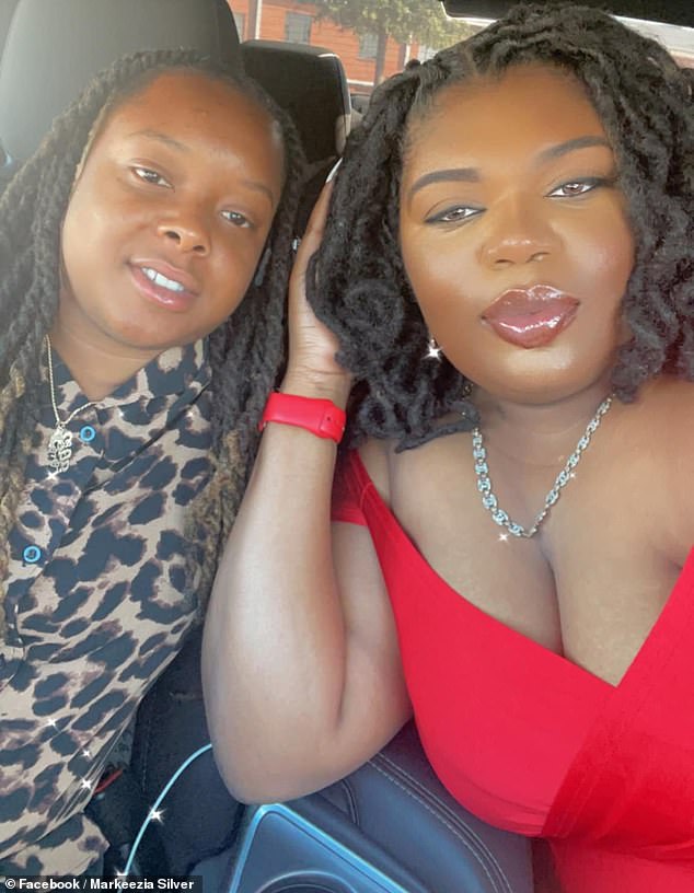 Jezavion was set to be a page boy when his sister Shaisha Moody, 30, (right) marries her fiancé Markeezia Silver (left) in Rocky Mount, North Carolina, on Saturday