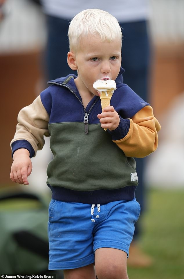 The royal children also enjoyed an ice cream while watching Zara Tindall compete