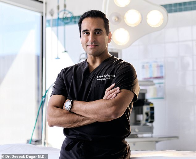 Beverly Hills-based surgeon Dr. Deepak Dugar (pictured) said most patients who undergo labiaplasty are mothers who have noticed changes in their bodies after giving birth