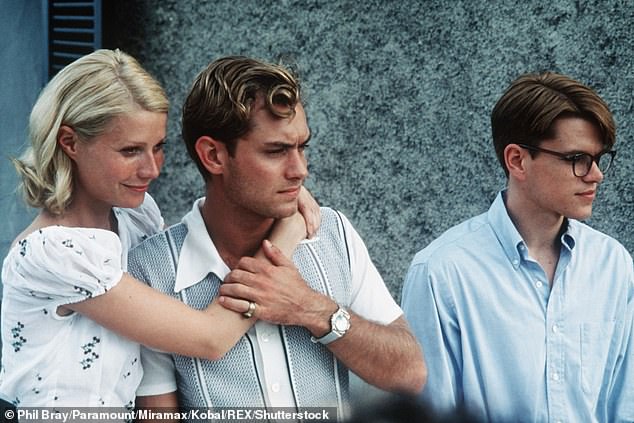 The London-born star, originally from Lewisham, was a Hollywood darling between the 90s and early 2000s after his legendary performances in films such as The Talented Mr Ripley (pictured with Matt Damon and Gwyneth Paltrow), Closer, Cold Mountain, Road To Perdition