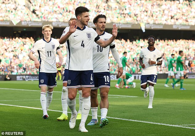 Declan Rice and Jack Grealish received a hostile reception from the Irish fans