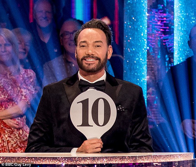 However, judge Craig Revel Horwood was almost unrecognisable as he showed off new facial hair and cut a handsome figure in a black tuxedo