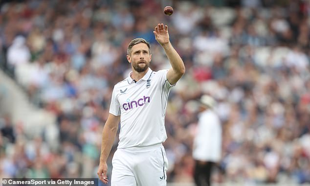 Chris Woakes provided some light entertainment when he was forced to bowl off-spin during the day