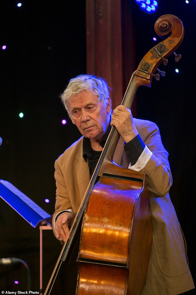 Flowers was musically gifted and had talent for the double bass, as well as the tuba and electric bass. Pictured: Flowers at the Brighton Fringe in 2015