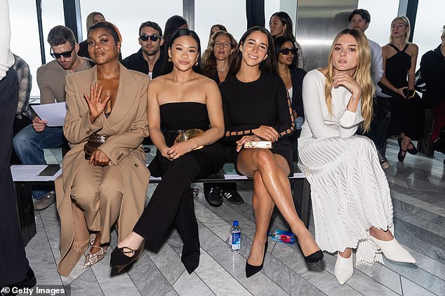 Charlotte Lawrence was also spotted in a stylish white dress and matching boots as she posed with Taraji, Suni and Aly