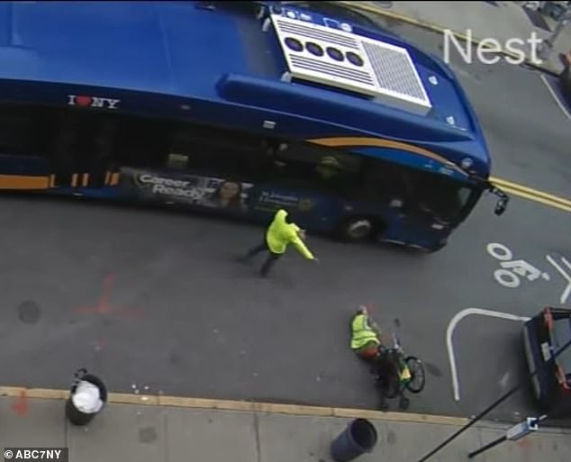 Despite seeing him fall, the bus driver closed the doors and drove away from the scene of the accident.