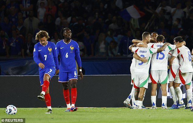 The result was the first time since 1954 that France had been defeated on home soil by the Azzurri