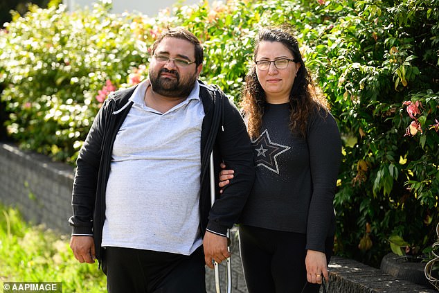 The couple (pictured) and their asthmatic son escaped the fire with only the clothes they were wearing. An online fundraiser to help the family rebuild their lives has been set up by their local church