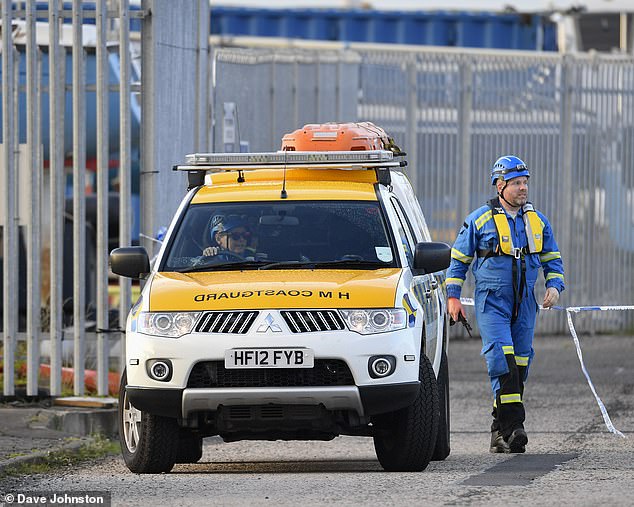 Pictured: Rescue workers search for Jenny Hastings in the Firth of Forth on Tuesday afternoon