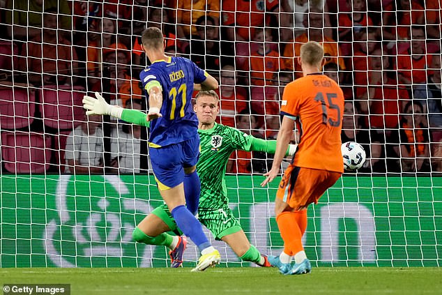 The Dutchman made two errors, with one particularly notable one allowing Edin Dzeko to score