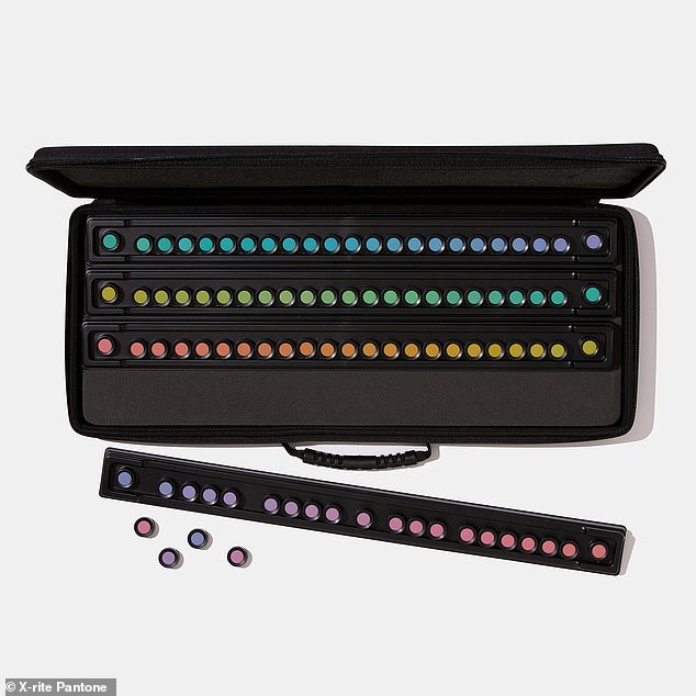 This test is based on the Farnsworth Munsell 100 Hue Test (pictured) which was developed in the 1940s by a scientist named Dean Farnsworth to assess people's ability to perceive color differences