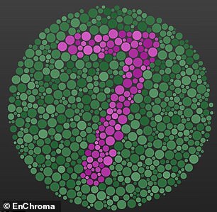 We can see different colors thanks to specialized cells called cones that detect different wavelengths of light. This is what the number in this image shows us