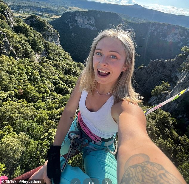 Taylor said highlining helped her face her fear of death. She said, 