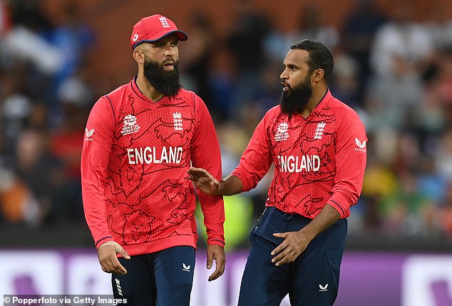 He played much of his career alongside Adil Rashid (right) - both players are British Asian and Muslim