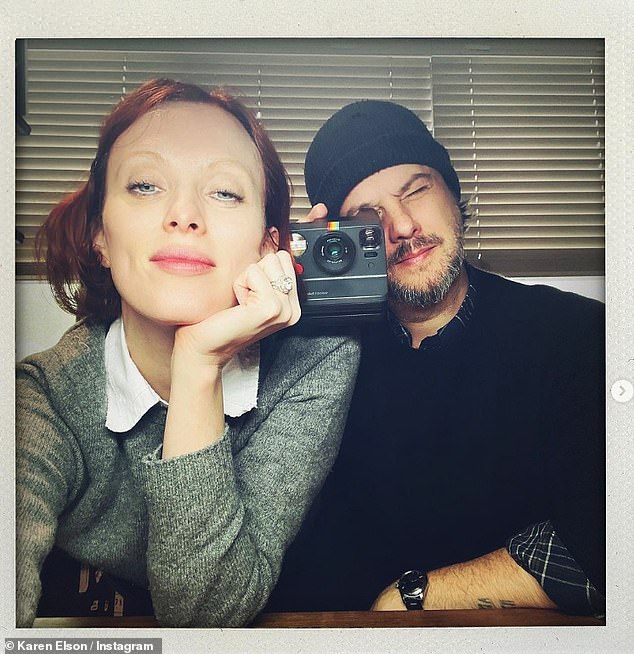 Karen Elson, 44, previously announced her engagement to music executive Lee Foster in a series of sweet Instagram posts