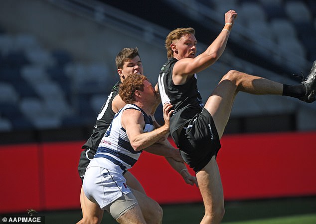 Rohan was accidentally hit in the face with an elbow in the first quarter of the Cats' VFL semi-final defeat as he attempted to return to the senior team for the AFL finals.