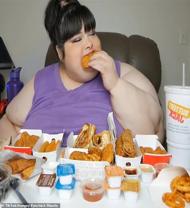 In Southeast Asia, the interest in extreme overeating has led to its own viral trend known as Mukbang videos, in which creators eat as much as possible in a short period of time, such as Hungry Fatchick (pictured)