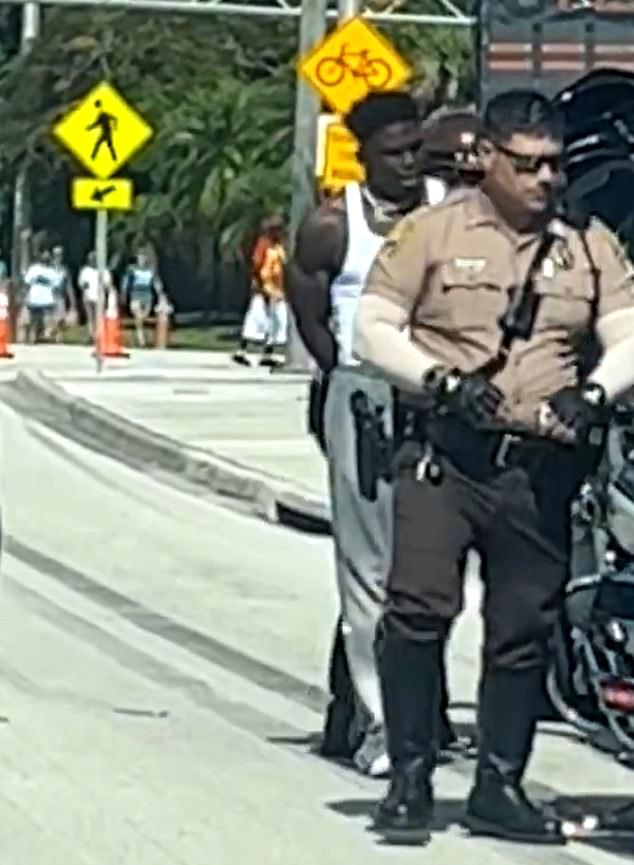 He was eventually released by police before heading to Hard Rock Stadium on Sunday