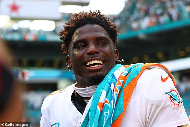 Tyreek Hill was handcuffed and pinned down by Miami police outside Hard Rock Stadium on Sunday