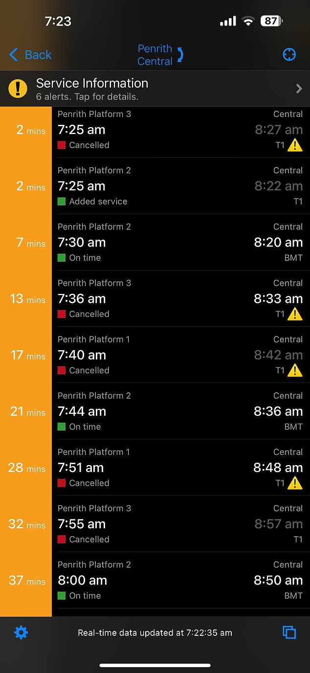 A number of trains have been cancelled, while other services have been delayed