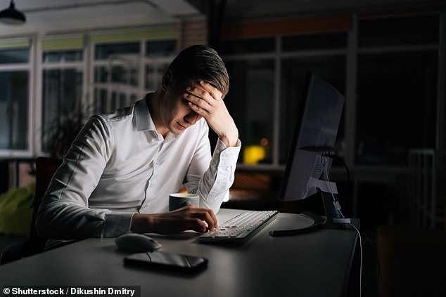 Researchers also found that night owls tend to have a higher BMI, larger waist circumference, more visceral fat, and higher liver fat content (stock image)