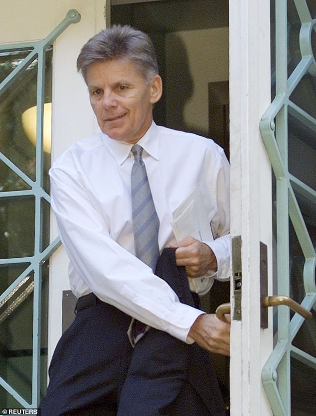 Chad Condit is the son of former U.S. Congressman Gary Condit (pictured leaving his Washington apartment in 2001)