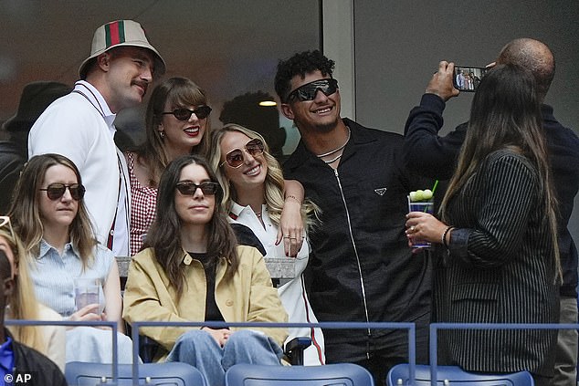 The group posed for a photo together at Arthur Ashe Stadium, putting an end to rumors of a possible rift between Brittany and Taylor