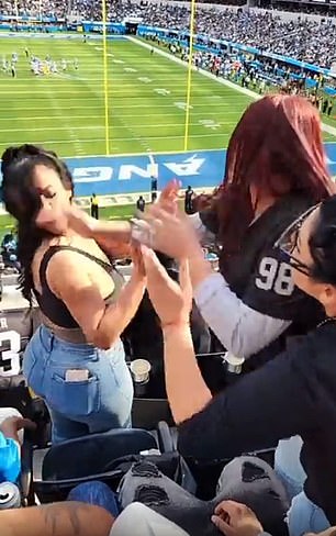 Last year, an ugly scuffle broke out between two female Raiders fans at SoFi Stadium