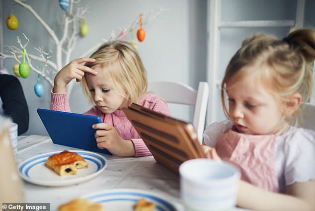 Nearly two-fifths of parents surveyed said they struggled to connect with their child during mealtimes, and three in 10 said they rarely spoke to the family during meals (file image)