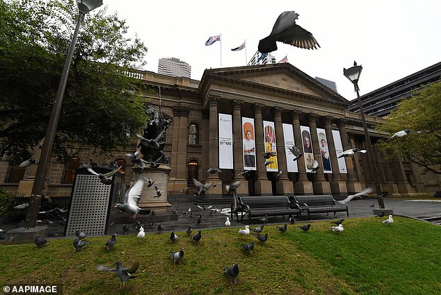 Librarians were this month encouraged to ask children as young as five about their gender pronouns, sparking outrage from parents and conservative pundits. Pictured: Victorian State Library in Melbourne