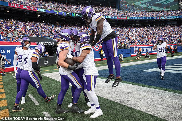 Andrew Van Ginkel (43) caught a pick-six on a crucial play that seemed to decide the game