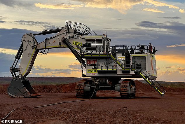 Ms Rinehart first told her audience that Australia's mining sector has earned trillions of dollars in export revenues over the past decade. The Yandi iron ore mine in the Pilbara is pictured