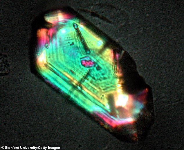 Zircon, a mineral that preserves microscopic damage caused by a meteorite impact, was discovered in the pit