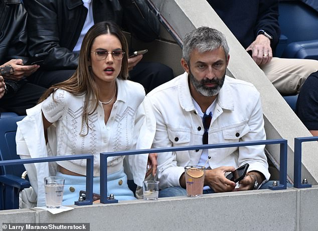 Alessandra and her buddy Milan watched as Italian pro Jannik Sinner, 23, and Taylor Fritz, 26, battled for the trophy in the men's singles final.