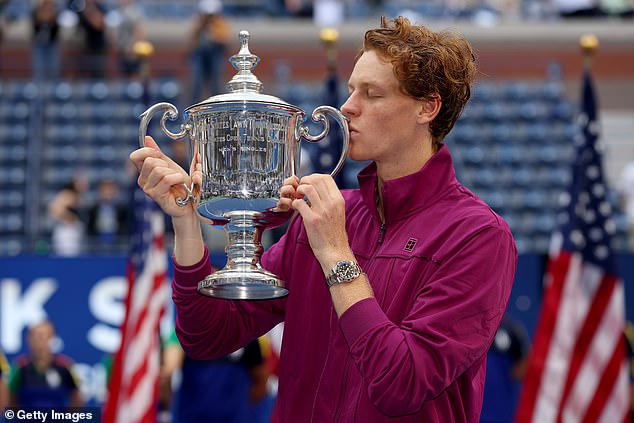 Jannik (pictured) outplayed 12th seed Taylor, eventually beating him 6-3, 6-4, 7-5, despite a thrilling late revival from the home-grown favourite