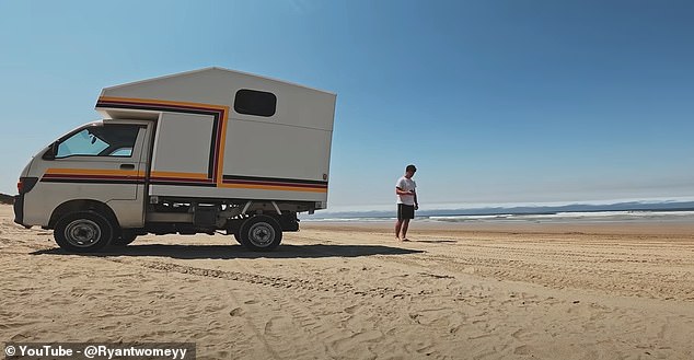 Finally, once he's done, the handyman sets out on a 600-mile road trip along the California coast and his latest YouTube videos document the journey