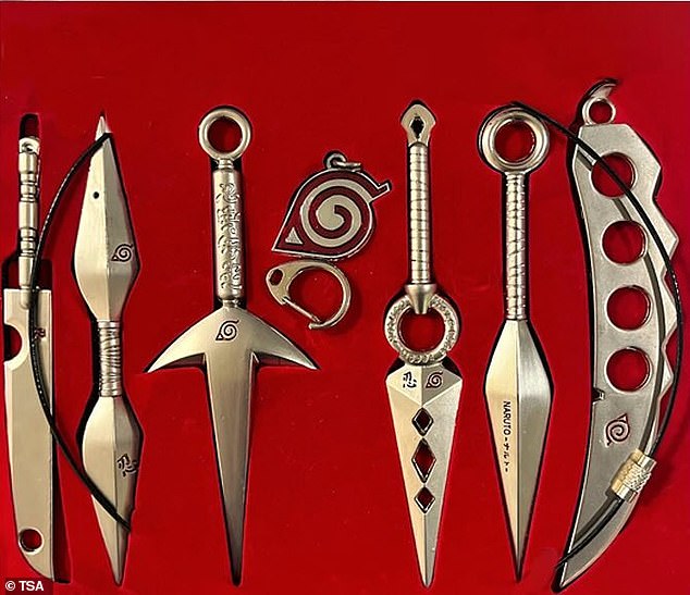 Cat eyes are certainly not the most dangerous contraband the TSA encounters. In 2023, someone packed a pair of vintage-style throwing knives in their carry-on luggage. They were quickly discovered by TSA agents at Boston's Logan Airport