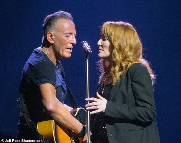 The 71-year-old guitarist, who plays in her husband's E Street Band, was diagnosed with multiple myeloma, a form of blood cancer, in 2018 and has withdrawn from private touring due to the health crisis (they are pictured performing together in February 2023)