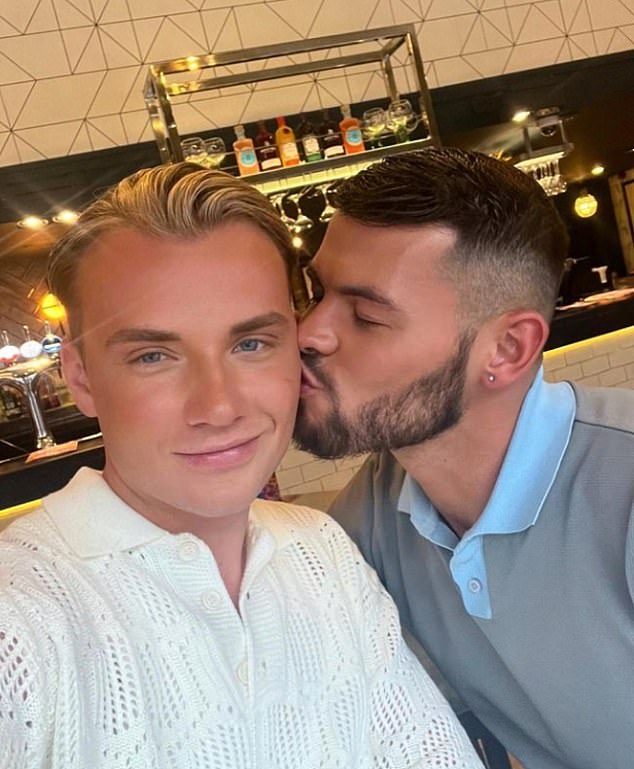 Harry Derbidge is stunned by rumours of a romance between his ex Joe Blackman and his friend Junaid (pictured with Joe)