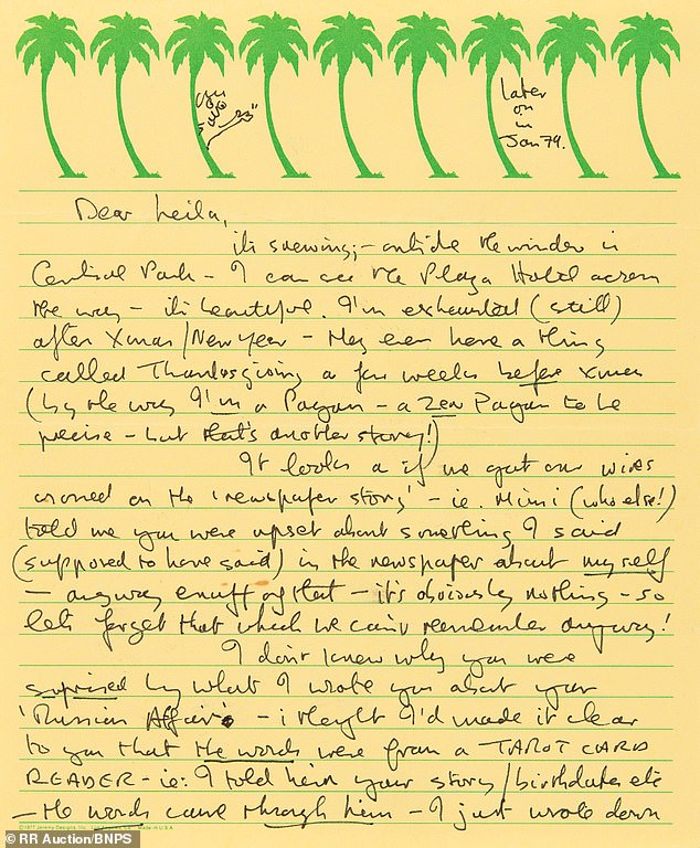 The Beatle says he wishes there were a few less 'problems' in his life when he reaches the milestone in the letter to his niece Liela Birch