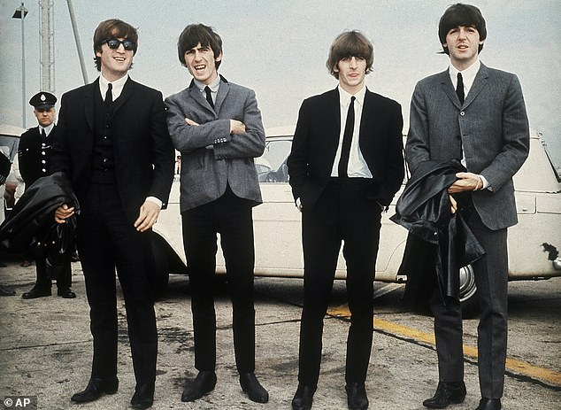 Lennon (left) pictured in his heyday with fellow Beatles members George Harrison, Ringo Starr and Paul McCartney