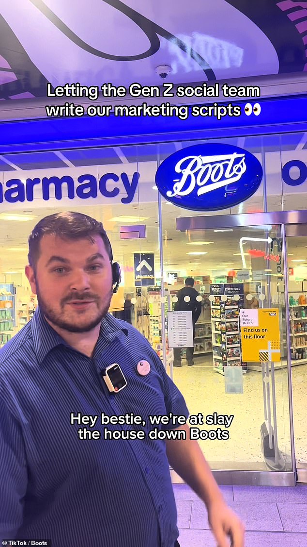 This Boots employee described his branch as 'slaying' in a video