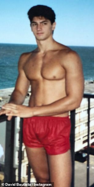 Bautista previously shared an astonishing throwback to the time when he was 16 years old and didn't have any of the tattoos that now cover his body