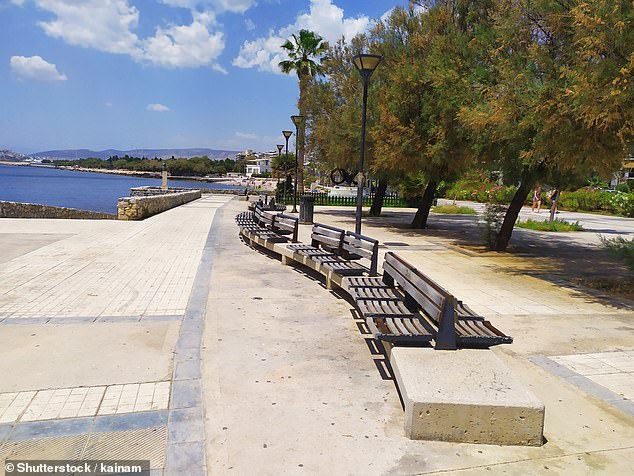 Pictured: Flisvos beach on the Paleo Faliro promenade in Greece (file image)