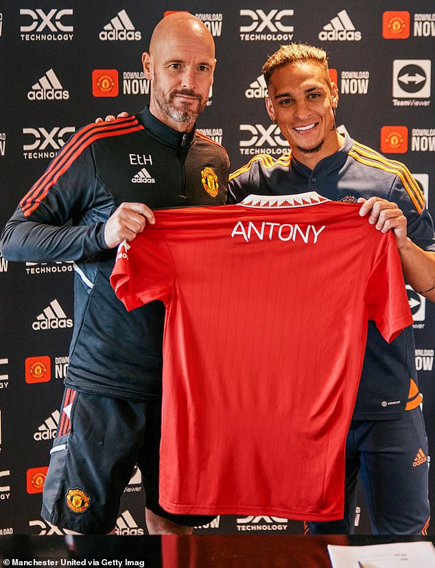 Ten Hag pushed for Antony's arrival in 2022 after they worked together at Ajax