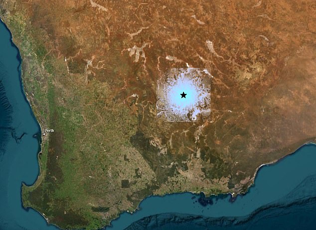 More than 200 people reported feeling the tremors from the earthquake (pictured, epicenter), with many thinking it was a mine explosion