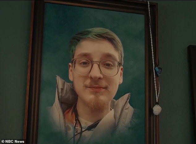 Allen, who lost her son Benjamin last year, has his picture hanging on the wall