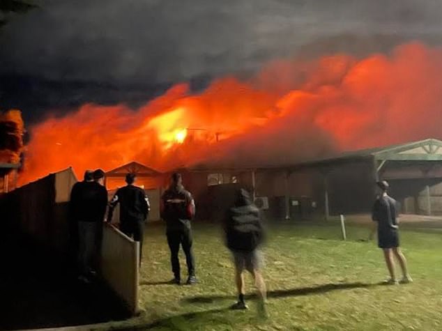 Neighbors said they heard explosions before and during the fire, which raged for half an hour while the children were inside